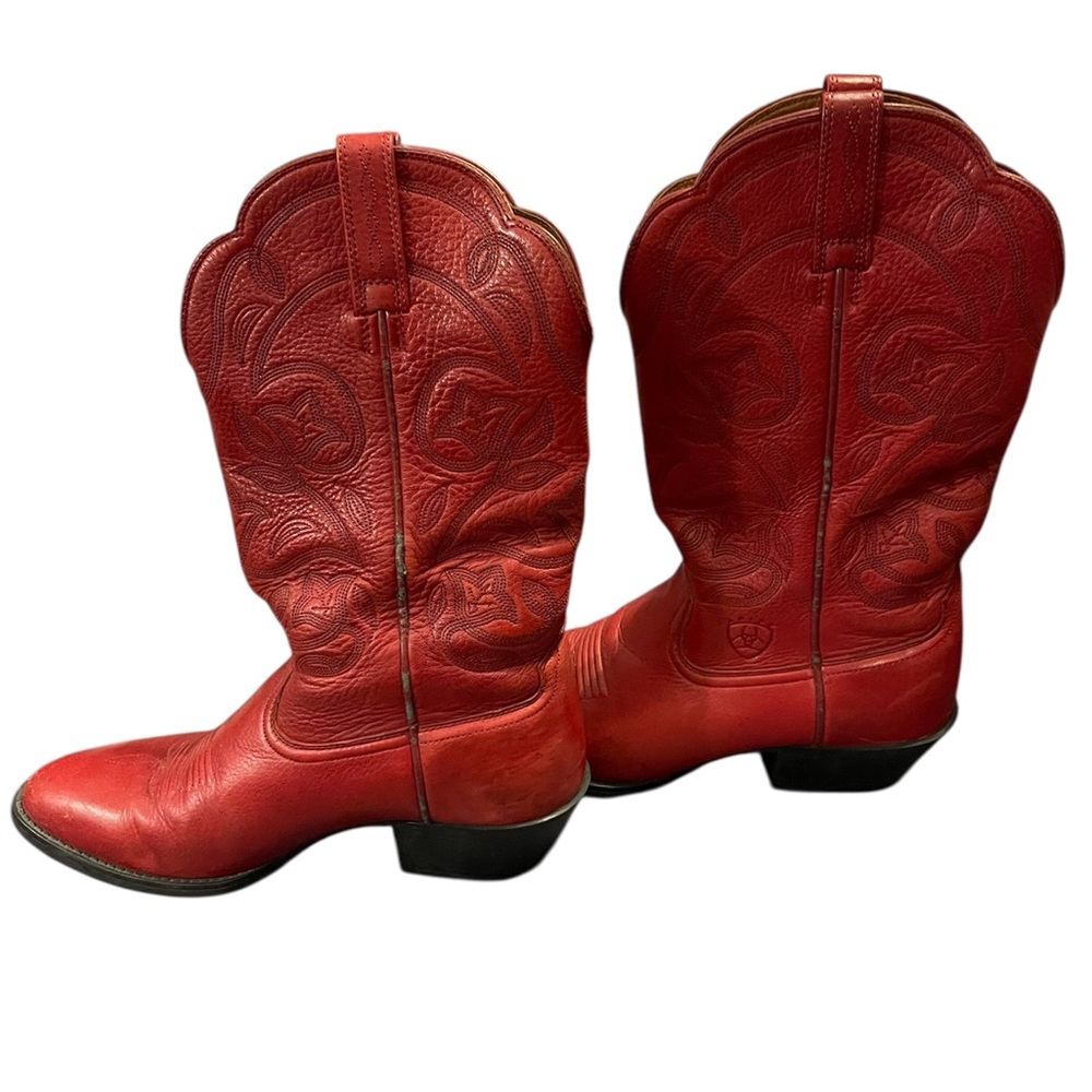SOLD Ariat Women’s Red Leather Cowboy Boots